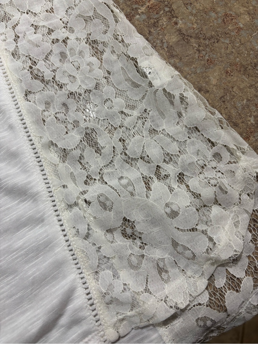 Hayden White Lace-Sleeve V-Neck Tunic - Picture 5 of 5
